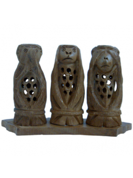 Monkey Set Handcrafted Wooden