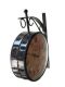 Black Iron Vintage-Inspired Round Double-Sided Wall Hanging Clock