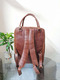 brown leather backpack for men